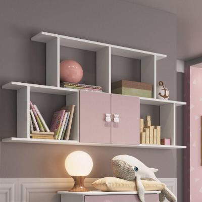 Conjunto Quarto de Bebê Docinho Azul Rosa com Roupeiro 3 Portas e Cômoda 4 Gavetas Percasa Móveis