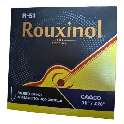 Encordoamento para Cavaquinho R51 Aço Tensão Média Cordas Rouxinol