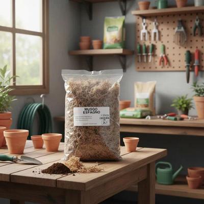 Musgo Esfagno Sphagnum Sfagno Rosa Seco Desidratado 2L para Orquídeas Carnívoras Kokedama Mais Verde
