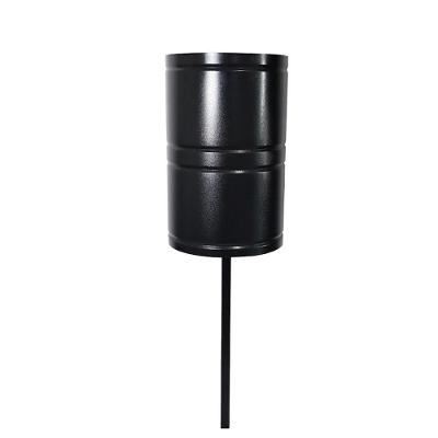 Lixeira Suécia para Parques e Calçadas Fechada em Aço Carbono 120cm Preto Santa Edwirges