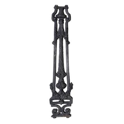 Grade em Ferro Fundido N09 Espada para Varanda e Sacada 83x28cm Preto Fundição Jodoal