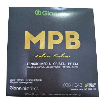 Encordoamento para Violão de Nylon Mpb Genws Tensão Média Giannini