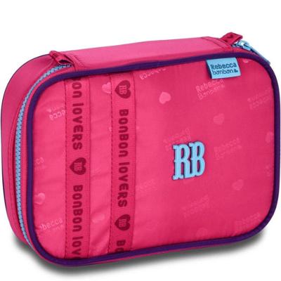 Estojo Baú Escolar Clio Style Rebecca Bonbon RB26226 Poliéster 7x16x22cm Rosa Infantil