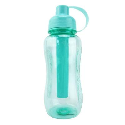 Garrafinha Squeeze 600ML com Porta Gelo em Plástico para Academia Verde VG Plus