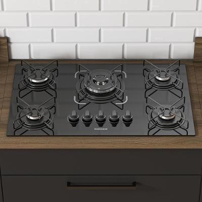 Cooktop a Gás Movelove Essencial 5 Bocas Vidro Temperado com Acendimento Automático Preto Bivolt