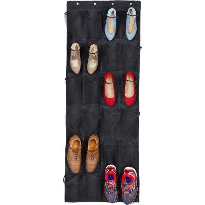 Organizador de Sapatos para 12 Pares CK7760 em TNT e Poliéster para Porta Preto Clink