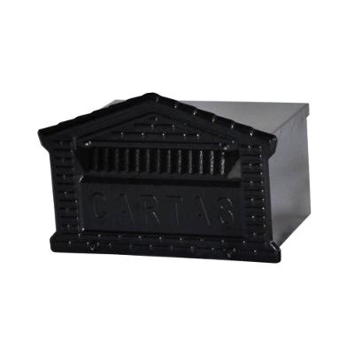 Caixa de Correio para Cartas Tijolinho Embutir 15x21x12cm Preta Metalmig