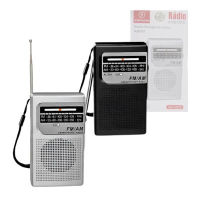 Mini Rádio de Bolso Kapbom KA-3325 Fm Am P2 2 Bandas com Antena Retrátil Retrô