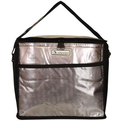 Bolsa Térmica Convoy 15L em PVC e Espuma com Alça Transversal Multiuso Prateada