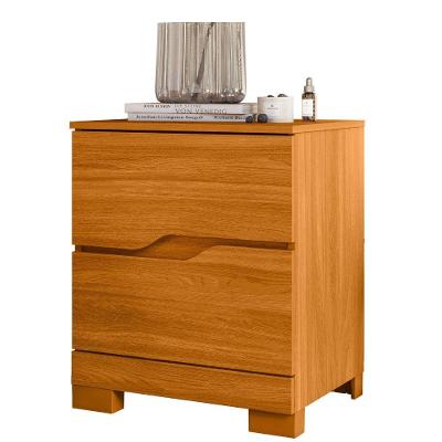 Mesa de Cabeceira Ares 2 Gavetas Mdf Mdp Cinamomo Moval Móveis