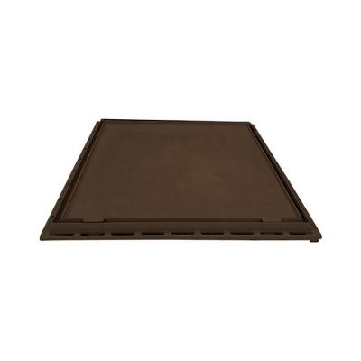Tampa para Casa de Máquinas de Piscina Articulada Art Invisível 90x90cm Marrom