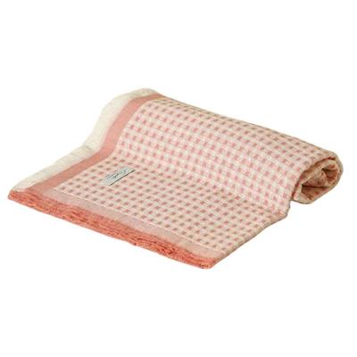 Manta Decorativa Formah Piquet 100% Algodão para Sofá e Cama Rose LM Peter