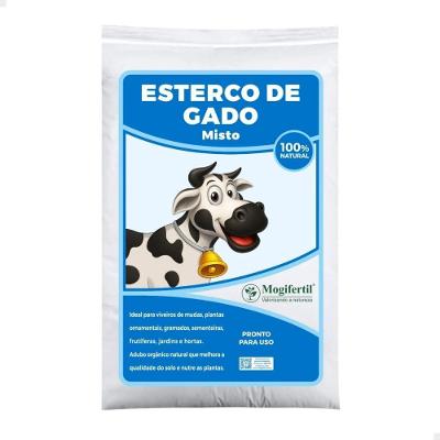 Adubo Orgânico Esterco Misto Bovino Gado Curral 5kg para Solo Nutrido Mogifertil