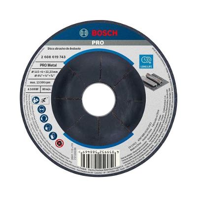 Disco de Desbaste 115mm X 6mm X 22,23mm Standard para Metais em Óxido de Alumínio Bosch