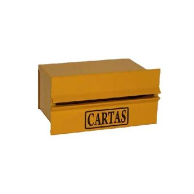 Caixa de Correio Popular Grade para Cartas Casa Condomínio Amarela em Aço de Carbono Ouro Minas