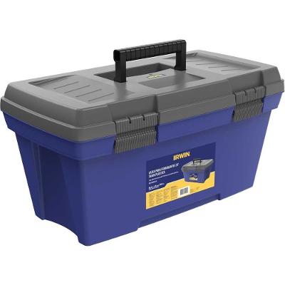 Caixa Plástica para Ferramentas IWST19301A-LA com Bandeja Interna Azul Irwin