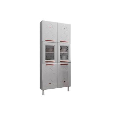 Paneleiro de Cozinha Mirage New c/ 6 Portas (2 c/Vidro) 80cm Branco - Telasul
