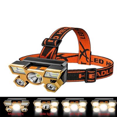 Lanterna de Cabeça 5 Leds Recarregável Via Usb Preto Big Store