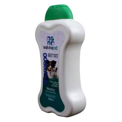 Shampoo Pet Neutro Borlen Brasil Naturalvet Brilho e Maciez para Cães e Gatos 500ML