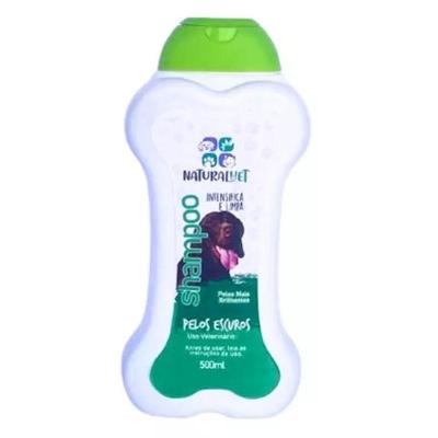 Shampoo Pet Borlen Brasil Naturalvet Pelos Escuros para Cães e Gatos 500ML 1 Unidade