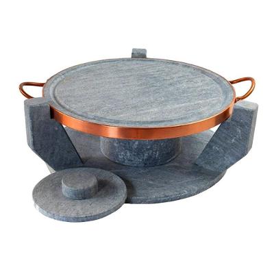 Churrasqueira de Pedra Sabão Grelha Funda sem Tampa P 26cm Industria São Jose