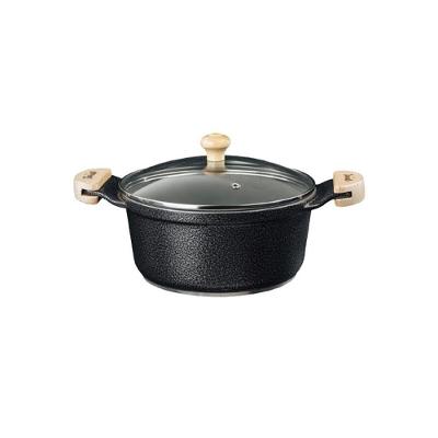 Caçarola Am22cm Alumínio Craquelado Preto com Revestimento Cerâmico Antiaderente Javali