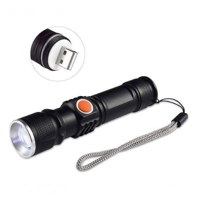 Lanterna Tática Super LED T6 com Zoom e Recarga USB Preto Carisma