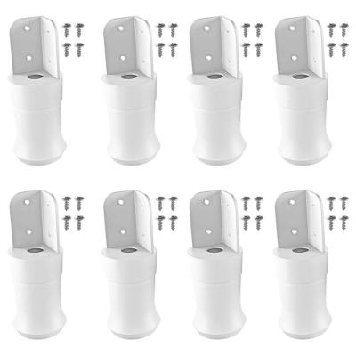 Kit 8 Pés para Guarda Roupa TNA Decor Reguláveis 95mm em PVC Branco
