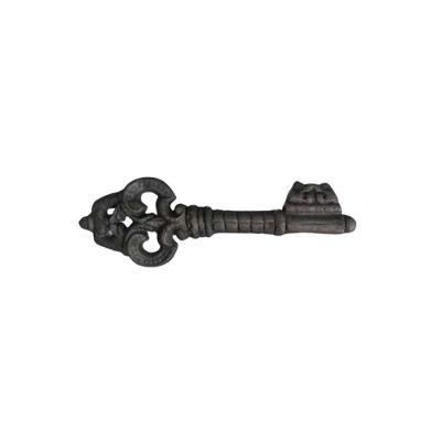 Chave Decorativa No 02 Rústica Antiga em Ferro para Decoração Preto Rig Fundidos