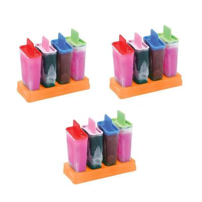 Kit 12 Forminhas para Picolé Sorvetinho Caseiro Plástico 50ml Reutilizável Colorido