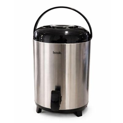 Garrafão Térmico 9,5L Inox para Bebidas com Torneira Alça de Transporte Prata Carisma