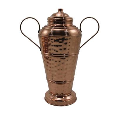 Quartinha Jarro Religioso de Cobre com Tampa e Alças P Metal Arte