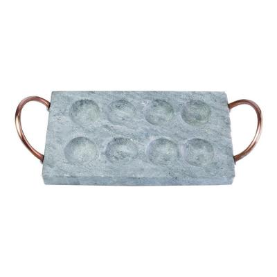 Provolera para Queijos PROV-2112-INDSJ Pedra Sabão 8 Furos 21x12cm para Réchaud e Churrasqueira