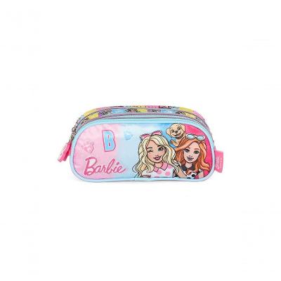 Estojo Infantil Triplo Luxcel EI42645BB Barbie Up4you Médio 3L Rosa