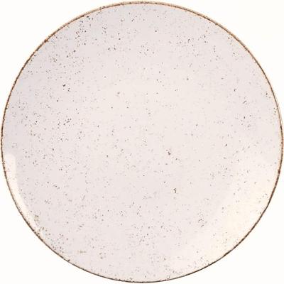 Prato de Sobremesa Rústico Marrom 21cm em Porcelana Decorada para Servir Tramontina