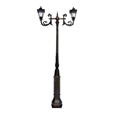 Poste de Jardim Paris 02 Genebra Alumínio 304cm para Externas Preto Luminárias N. Sra. da Guia
