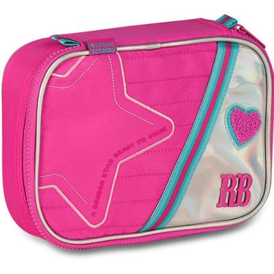 Estojo Baú Escolar Clio Style Rebecca Bonbon Holo Shine RB27019 7x16x22 para Material Rosa