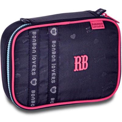 Estojo Baú Escolar Clio Style Rebecca Bonbon Urban Mix RB26226 em Poliéster Preto