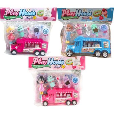 Playset Caminhão de Sorvete com Boneco BA-13643 com Acessórios para Crianças Modelos Sortidos