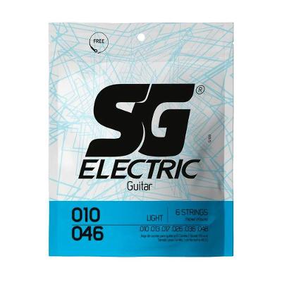 Encordoamento para Guitarra 010-046 Níquel Sg Strings com Corda Extra Borlen Brasil