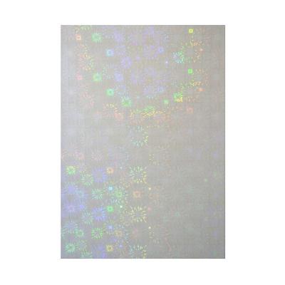 Papel Adesivo Holográfico Vinil Motivate Fogos Artificio A4 Pacote com 50 Folhas Transparente