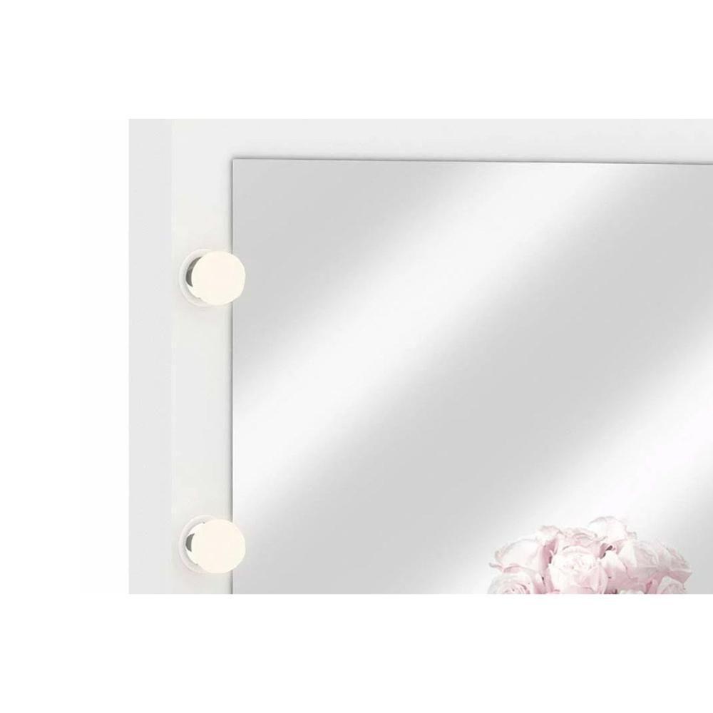 Penteadeira c/ Espelho Camarim PE-2006 + Gaveta Suspensa PE-2004 Branco - Tecno Mobili - 4