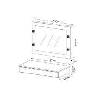 Penteadeira c/ Espelho Camarim PE-2006 + Gaveta Suspensa PE-2004 Branco - Tecno Mobili - 3