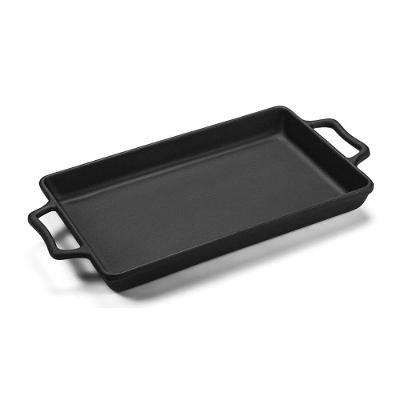 Assadeira Artesanal Retangular Arredondado 45x30cm 4,6L Ferro Fundido Panela Mineira