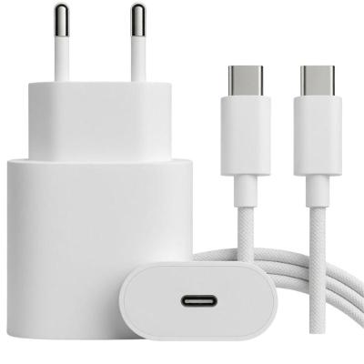Carregador de Parede Usb C MDM Universal com Power Delivery Branco com Cabos Tipo C e Lightning
