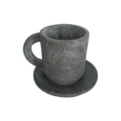 Xícara de Café com Pires 50ML em Pedra-Sabão para Bebidas Quentes Industria São Jose