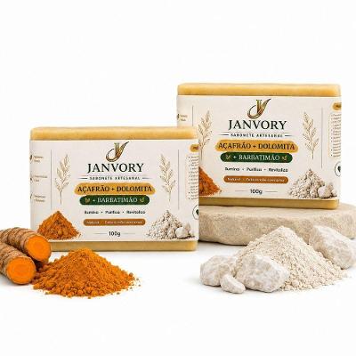 Sabonete em Barra de Açafrão Dolomita e Barbatimão Kit 2x100g Original