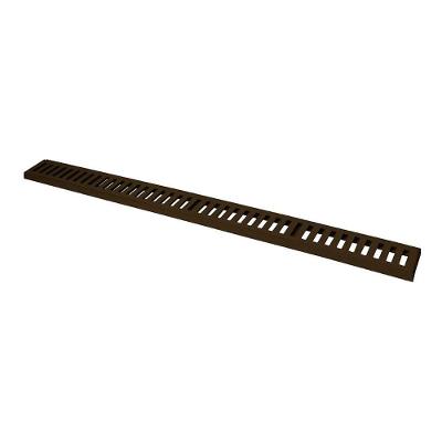 Ralo Grelha Linear 3313GDA para Áreas Externas em Alumínio Fundido Marrom 20x100cm GDA Industria