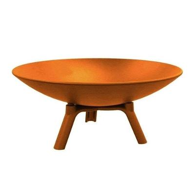 Lenheiro para Lareira Braseiro Pequeno Externo em Ferro Fundido Envelhecida 60cm Industria São Jose