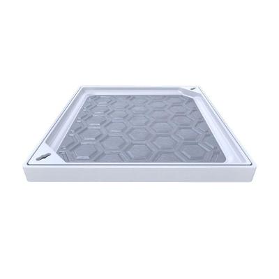 Tampão Simples com Rebaixo para Caixa de Passagem Inspeção TPR01BRSPM Alumínio Branco 30x30cm